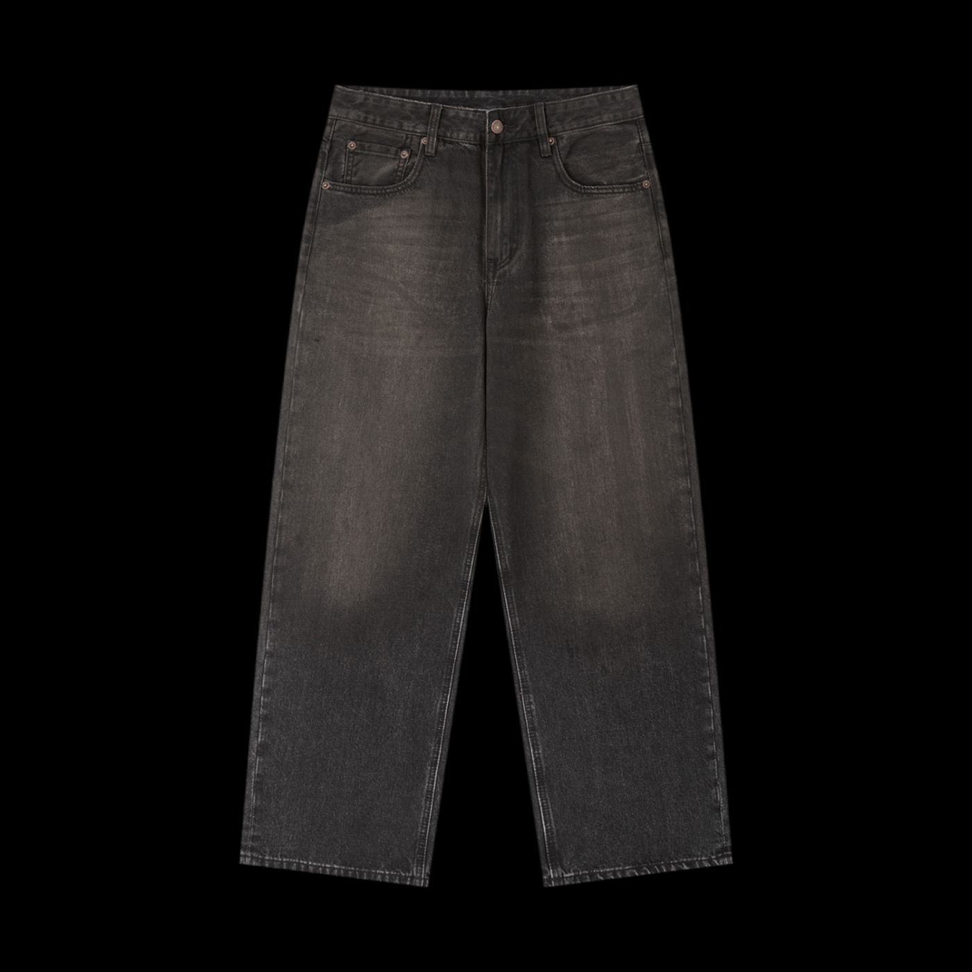 Black Vintage Wash Jeans (BAGGY)