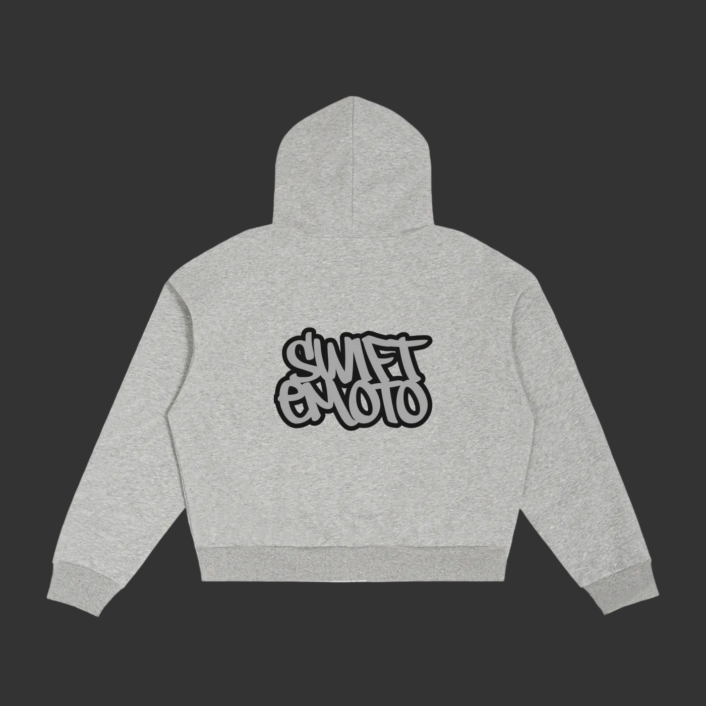 Swift Emoto Contrast Plaid Boxy Zip Hoodie