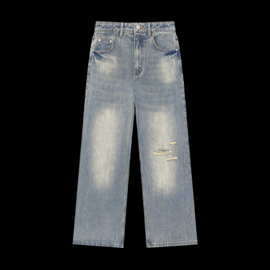 Light Blue Vintage Wash Jeans (BAGGY)