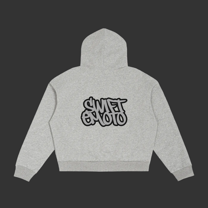 Swift Emoto Contrast Plaid Boxy Zip Hoodie