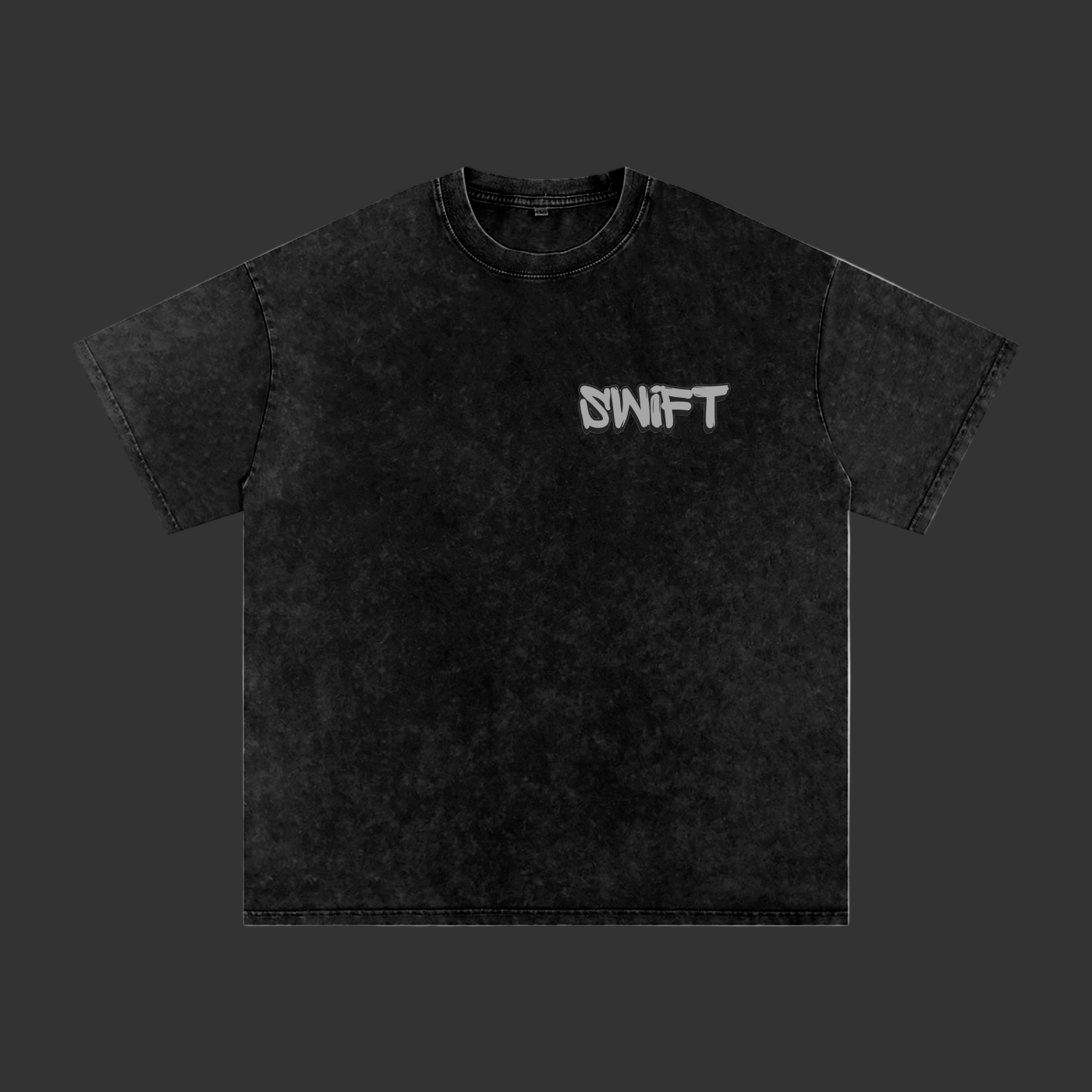 Swift Emoto “ANTI RIDSTAR CLUB” Snow Washed Oversized Cotton T-Shirt