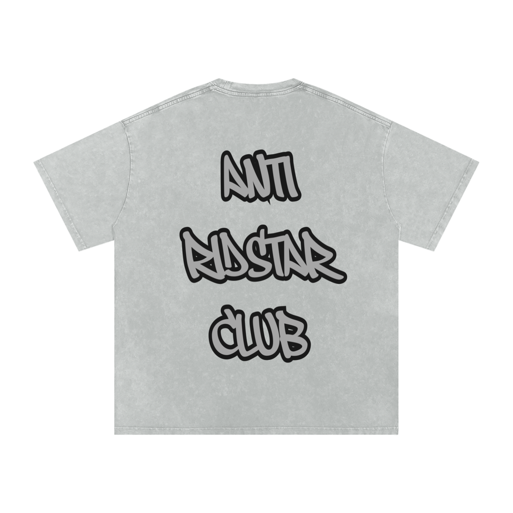 Swift Emoto “ANTI RIDSTAR CLUB” Snow Washed Oversized Cotton T-Shirt