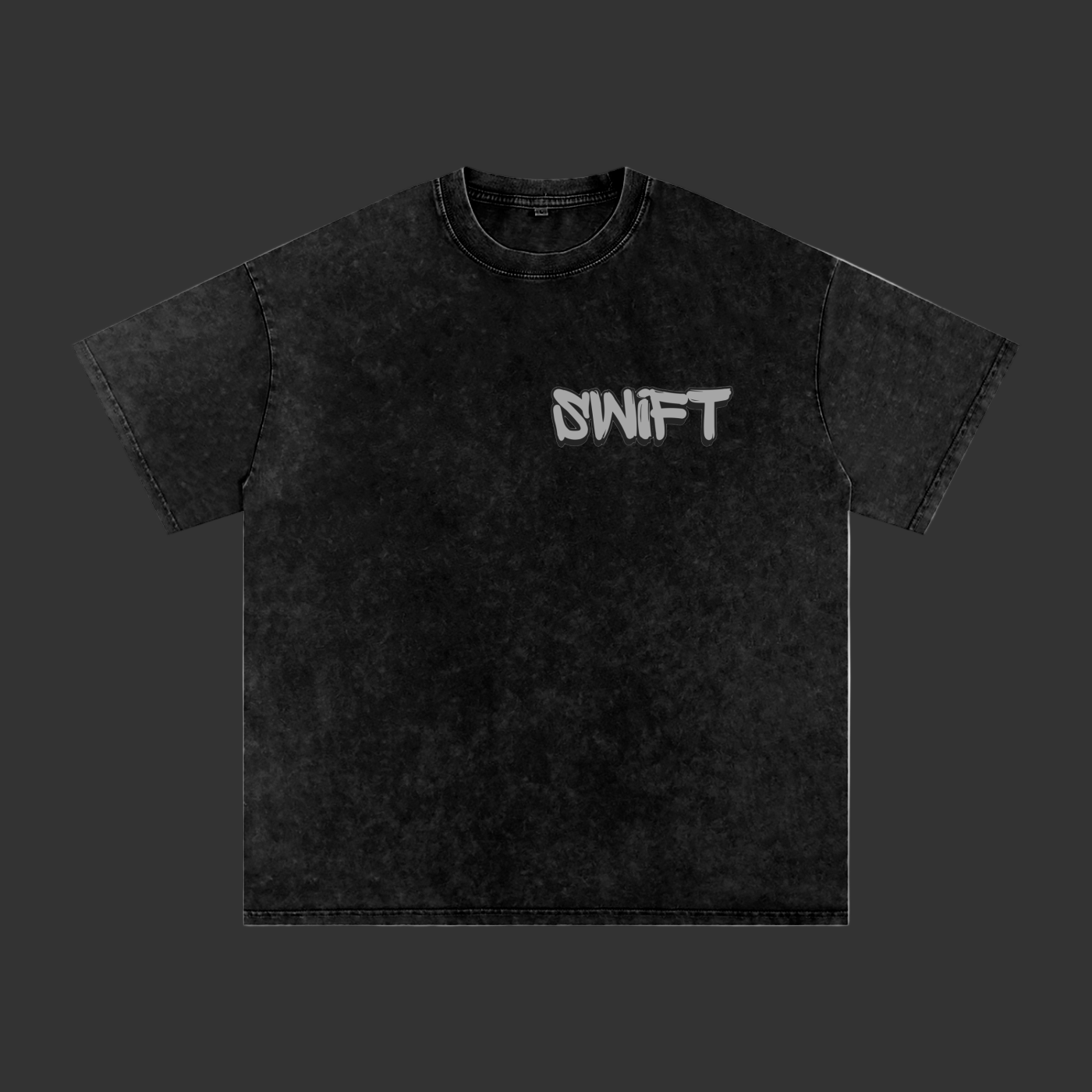 Swift Emoto “Volts > Gas” Snow Washed Oversized Cotton T-Shirt
