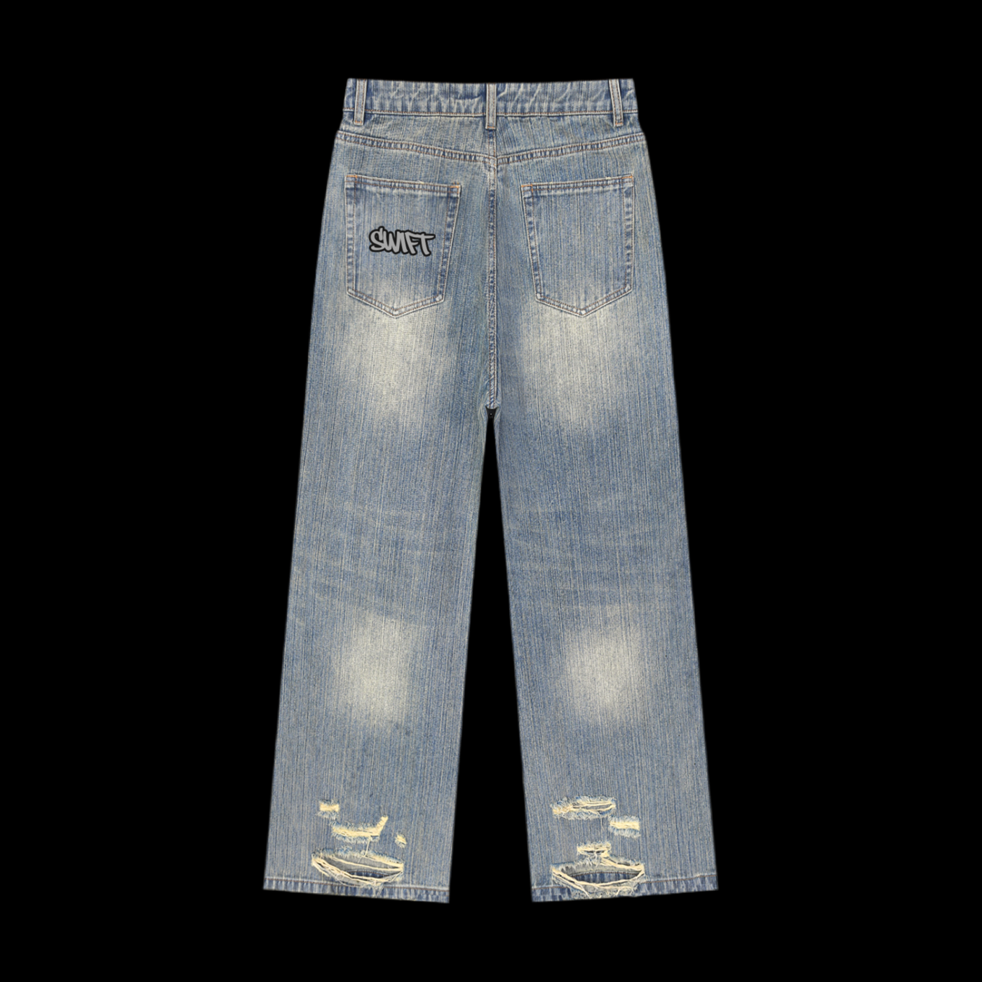 Light Blue Vintage Wash Jeans (BAGGY)
