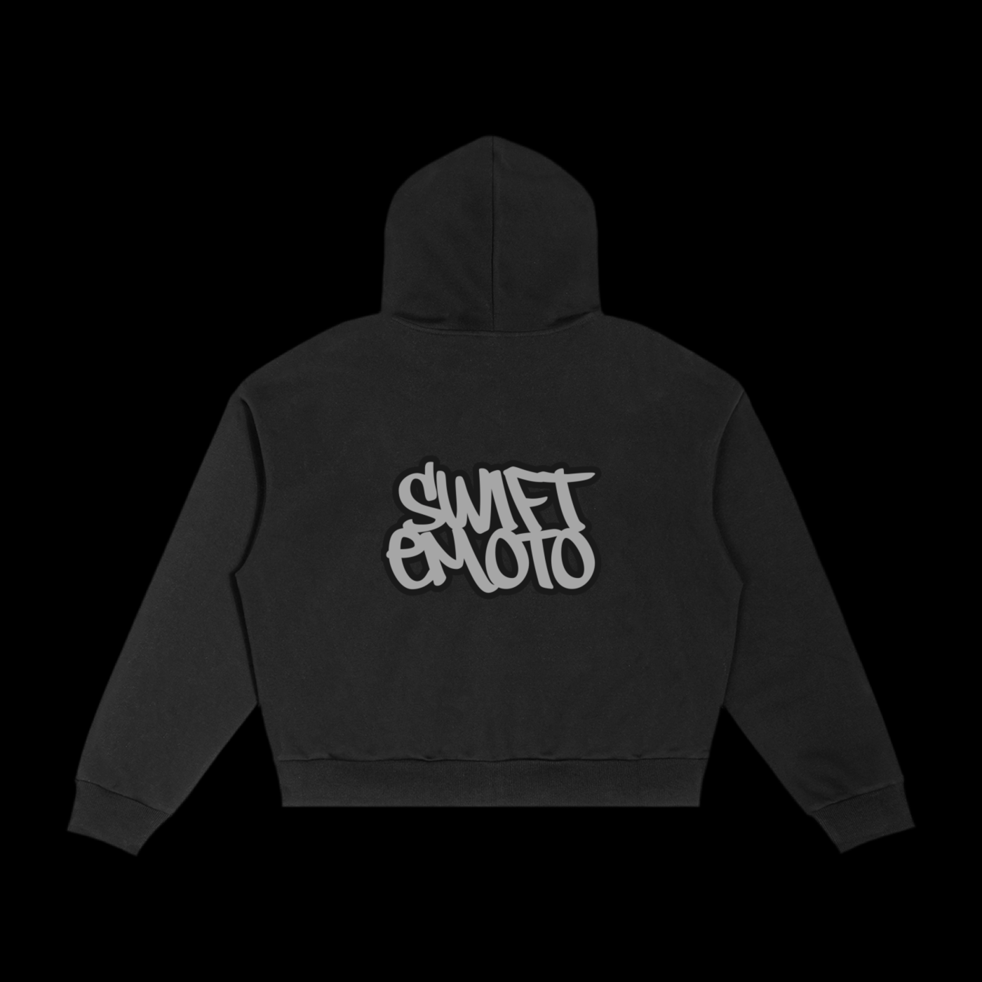 Zip Up Contrast Plaid Boxy Hoodie