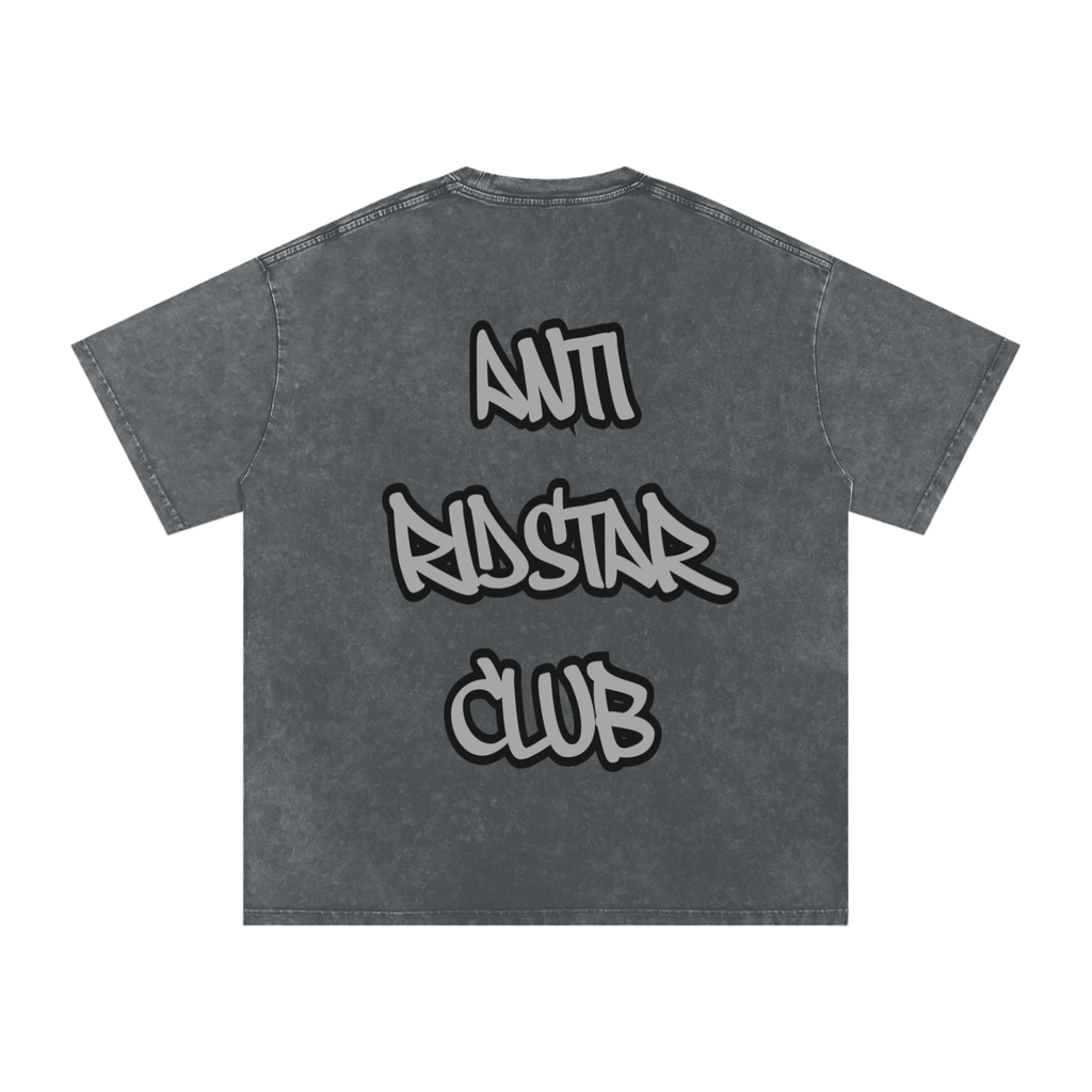 Swift Emoto “ANTI RIDSTAR CLUB” Snow Washed Oversized Cotton T-Shirt