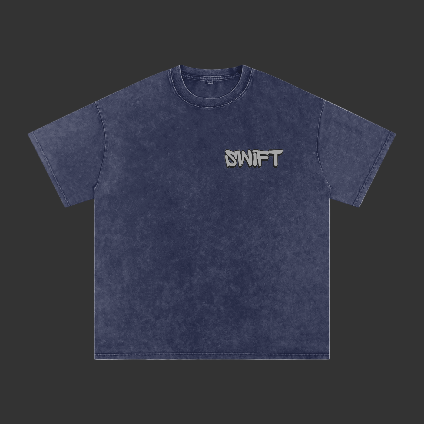 Swift Emoto “ANTI RIDSTAR CLUB” Snow Washed Oversized Cotton T-Shirt