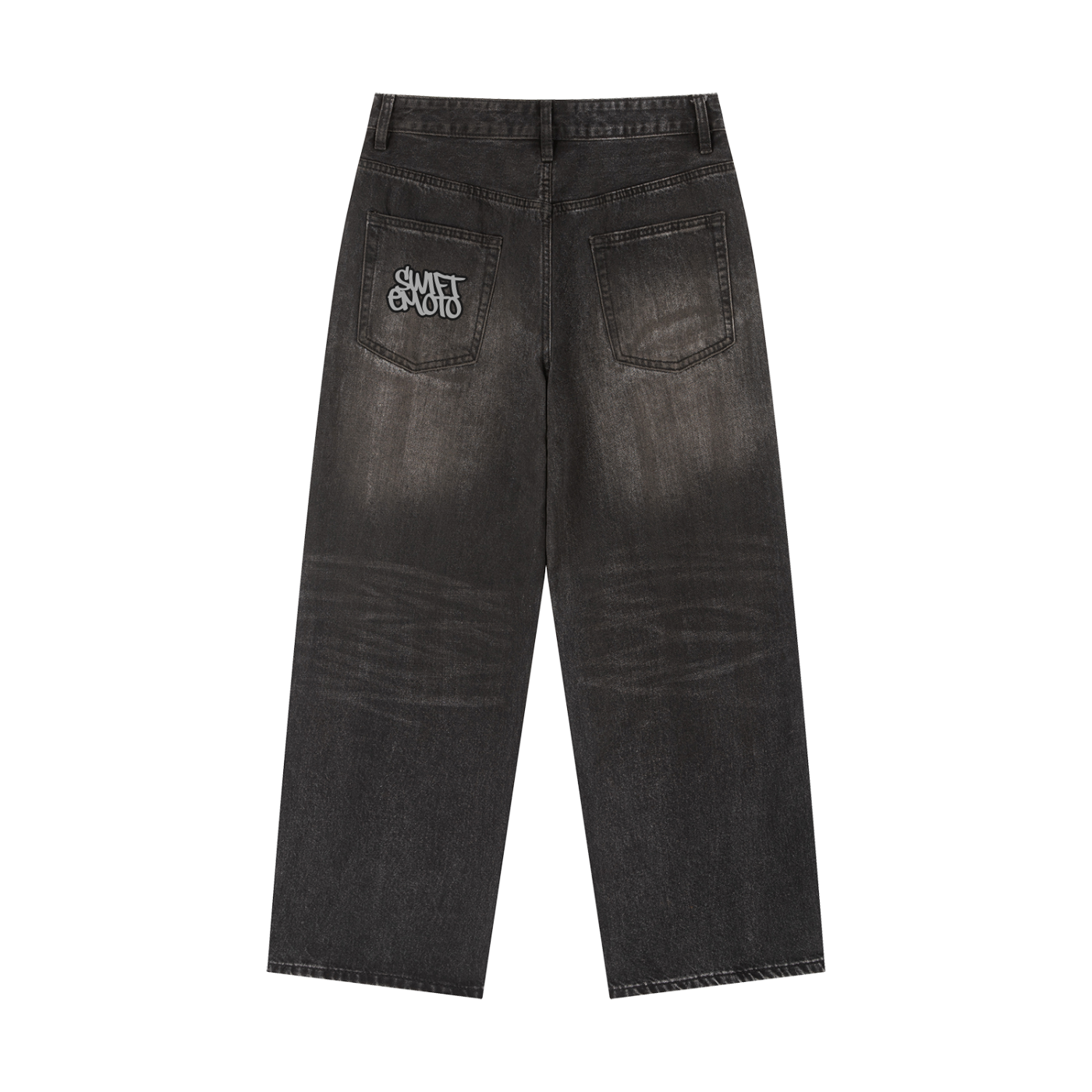 Swift Emoto Black Vintage Wash Jeans (BAGGY)