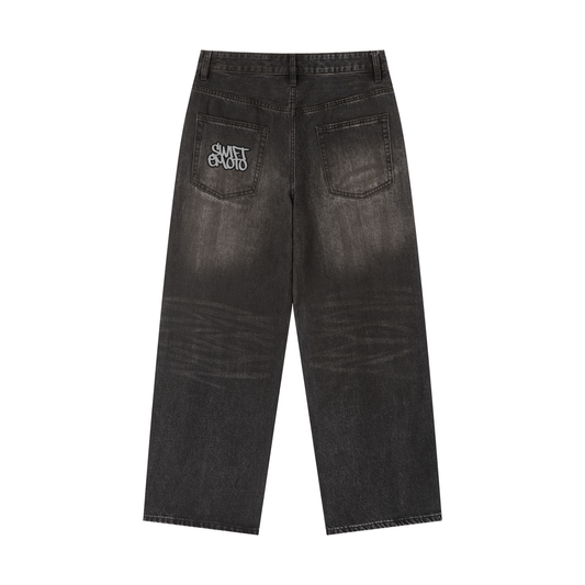 Swift Emoto Black Vintage Wash Jeans (BAGGY)